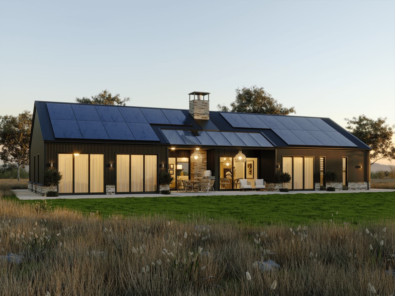Pioneer barn-style home plan