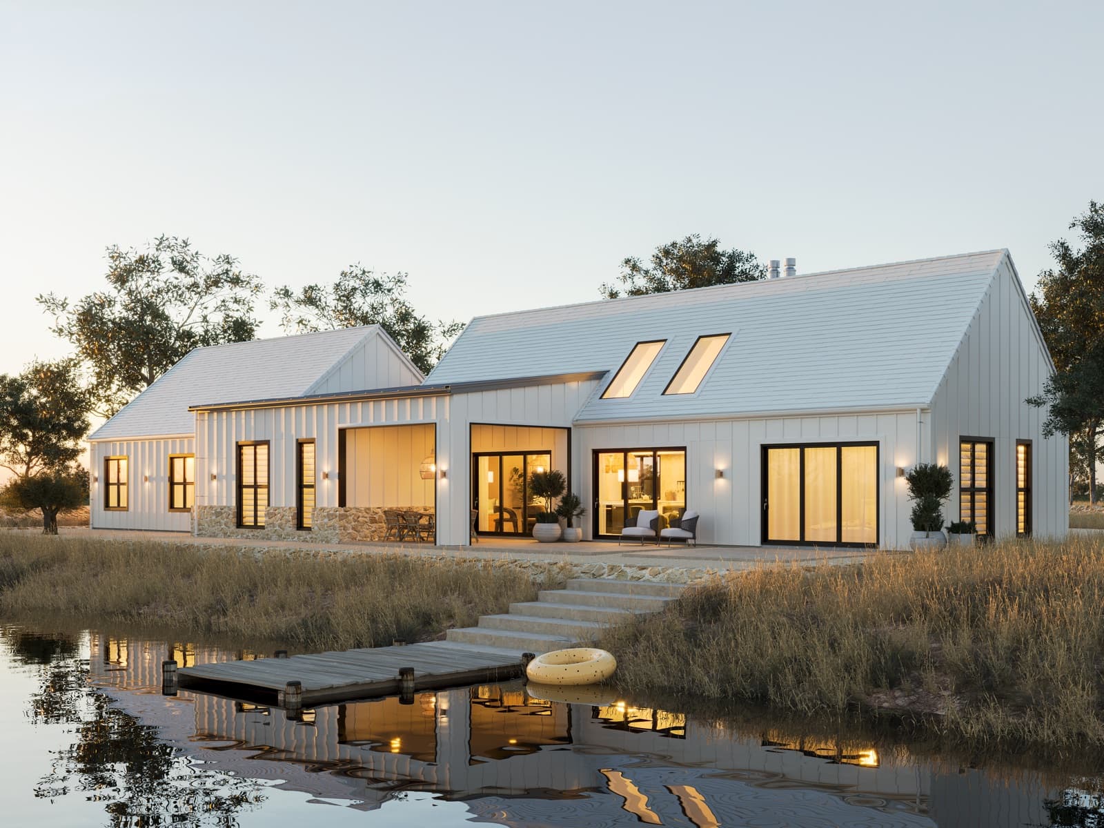 Barn-style home built by RB Thomas in the Waikato