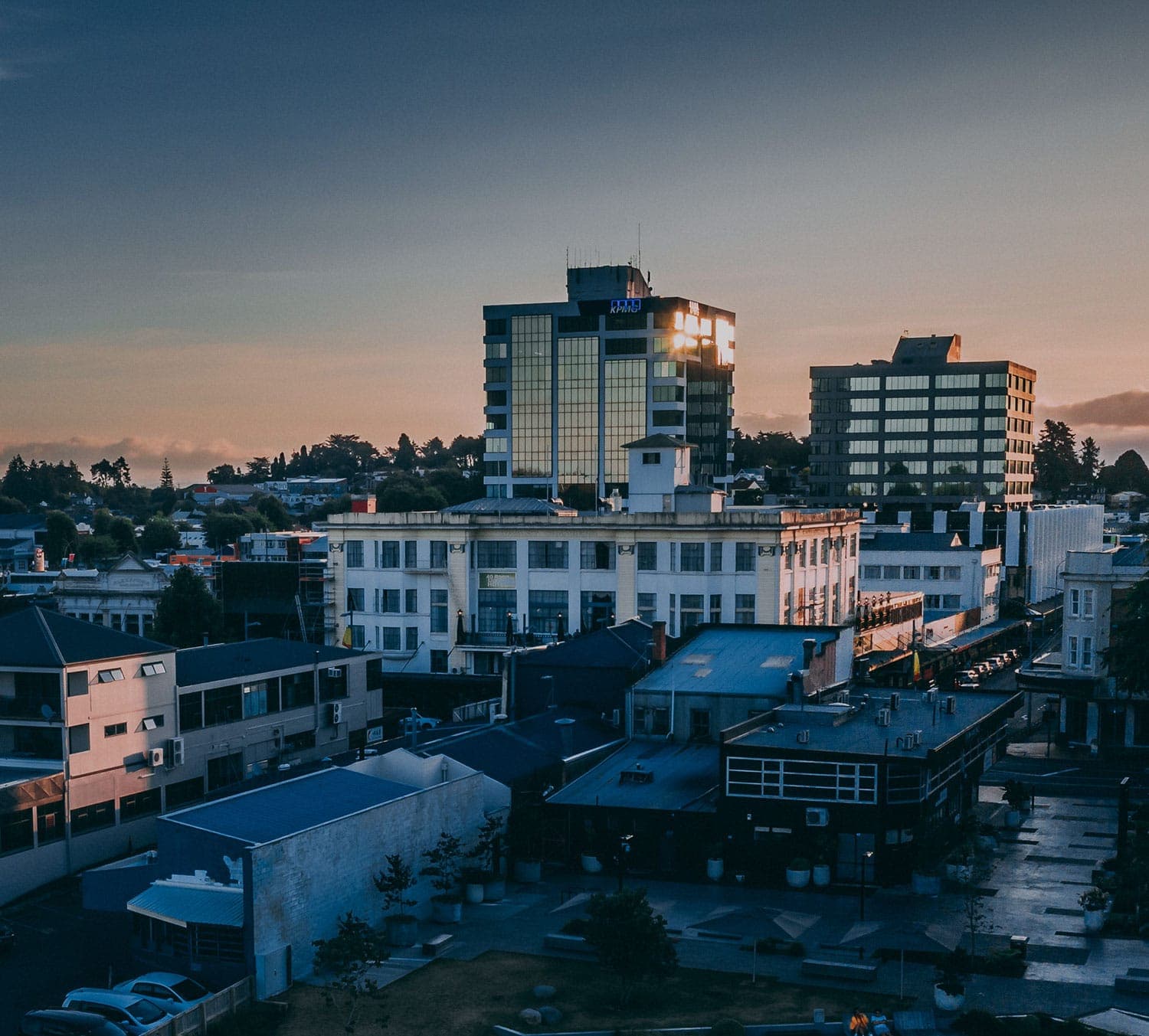 Waikato town centre buildings