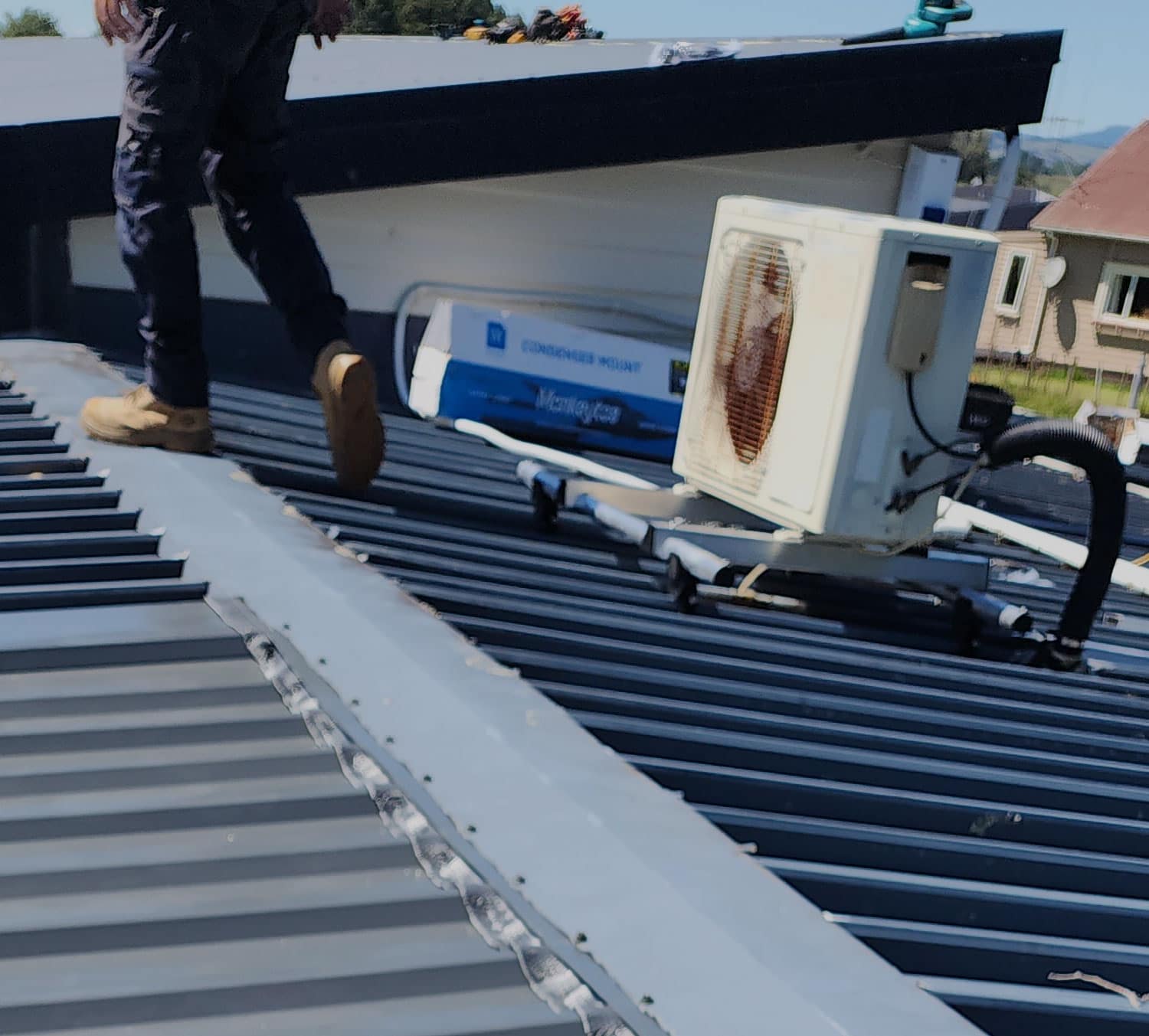 New services fitted during a re-roof